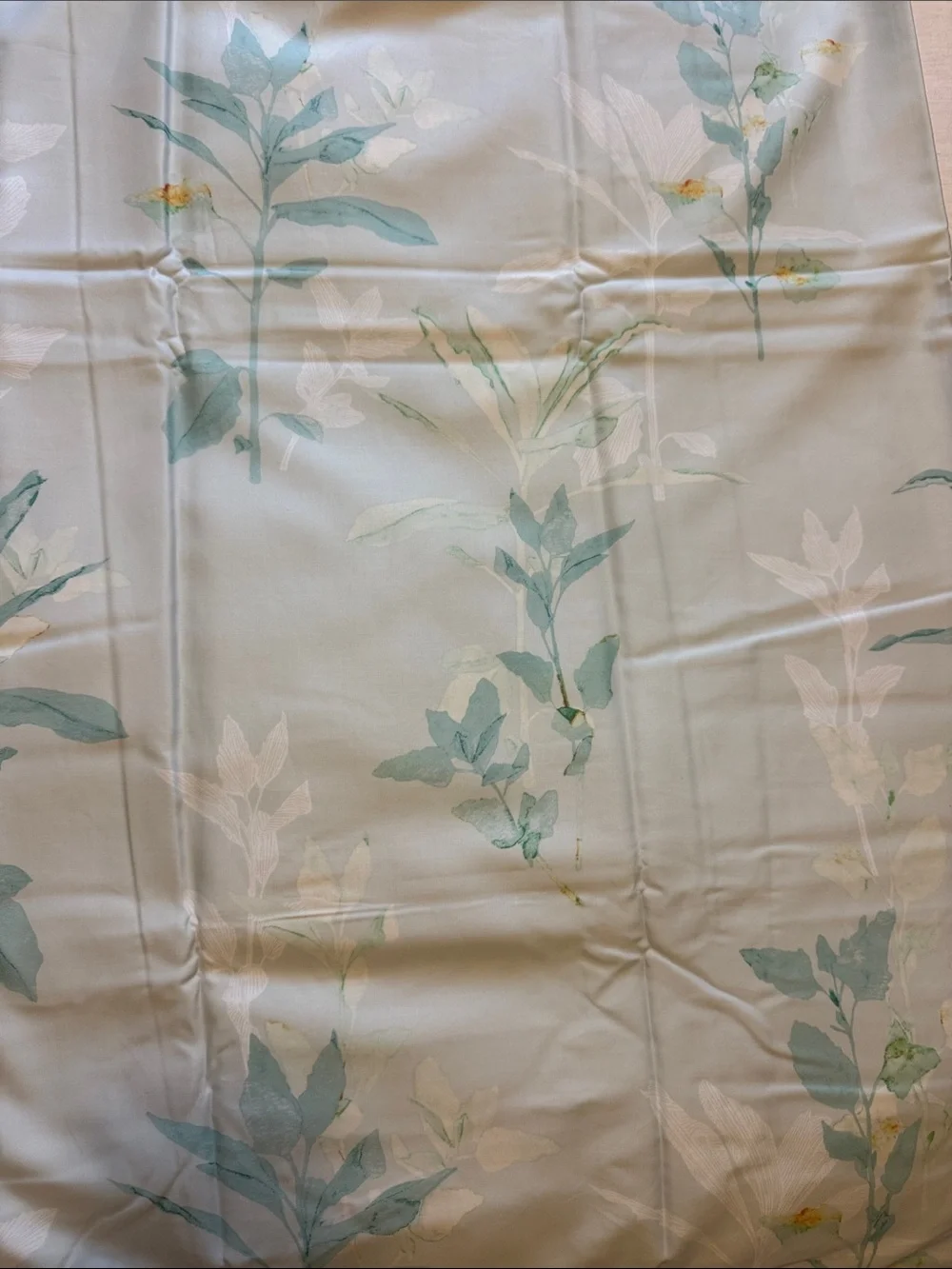 New The Company Store Anitas Duvet Cover Aqua Blue Floral cotton  king Size
